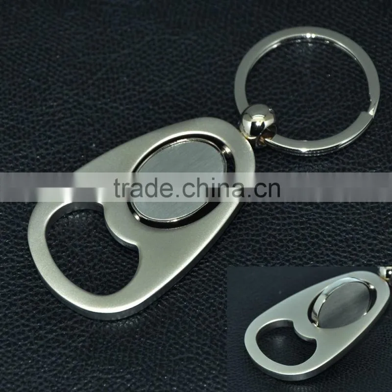 Rotatable Metal Bottle Opener keychain for Promotion