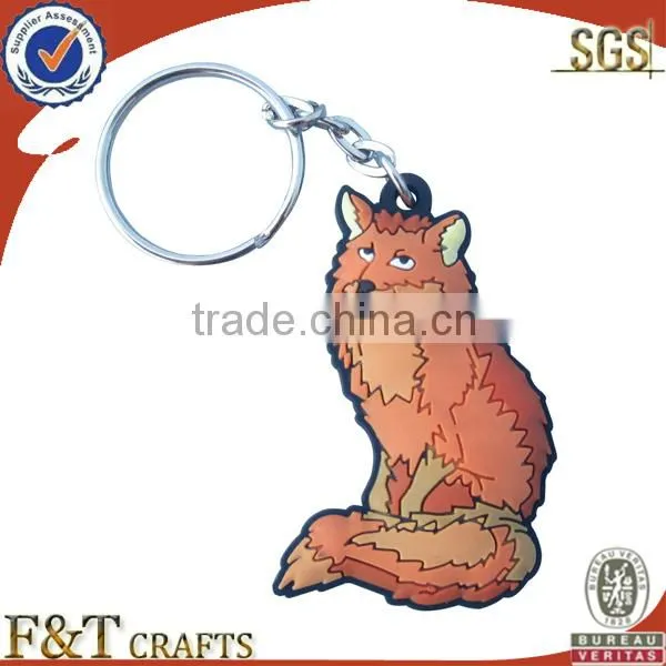 castle christmas puffy custom soft pvc keychain