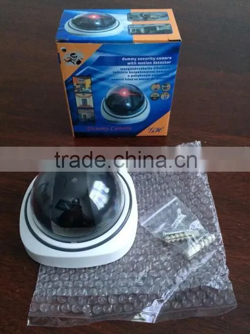 Flashing Red LED Light Dummy CCTV Security Dome Dummy Camera