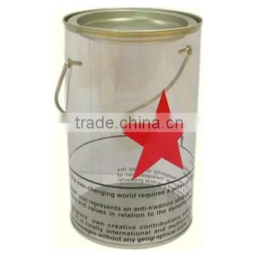 Round clear pvc can for packaging