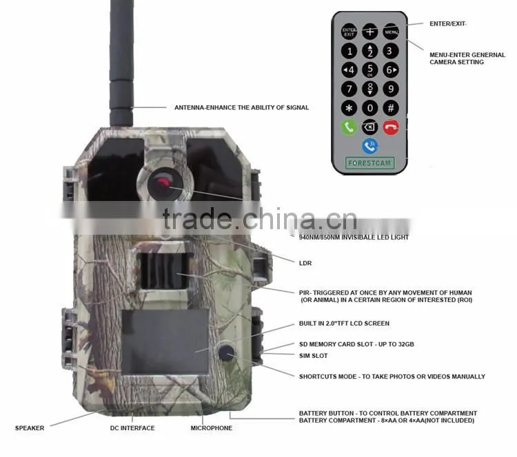 Hot Sales New Outdoor Sports Product Game Hunting Camera GSM Trail Camera 12MP Digital Trail Camera