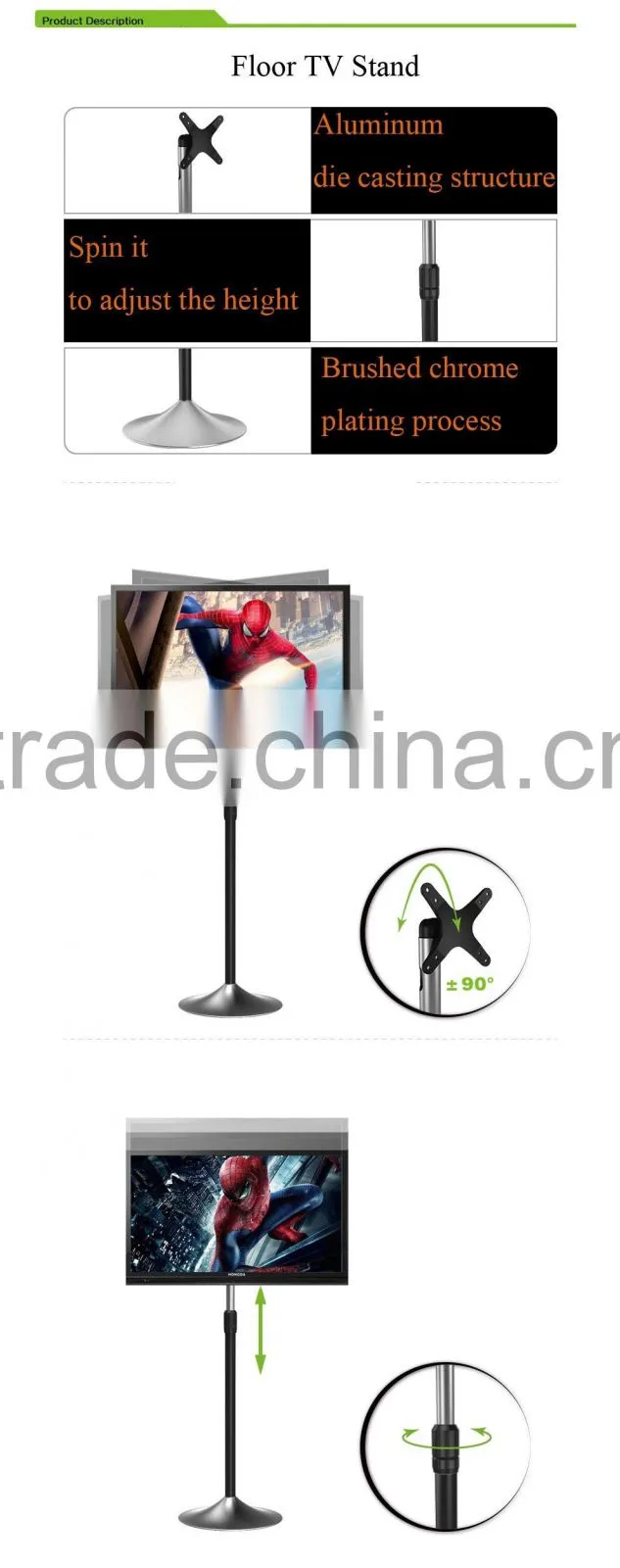 Simply design portable lcd tv stand stand design