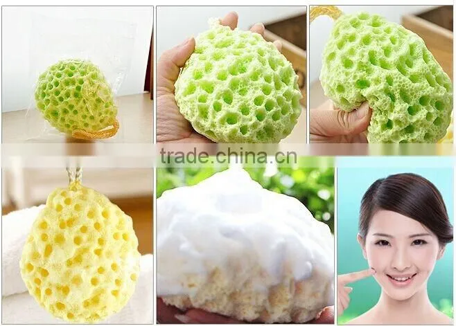 Mendior Green Tea sponge green bath sponge with rope OEM/Wholesale