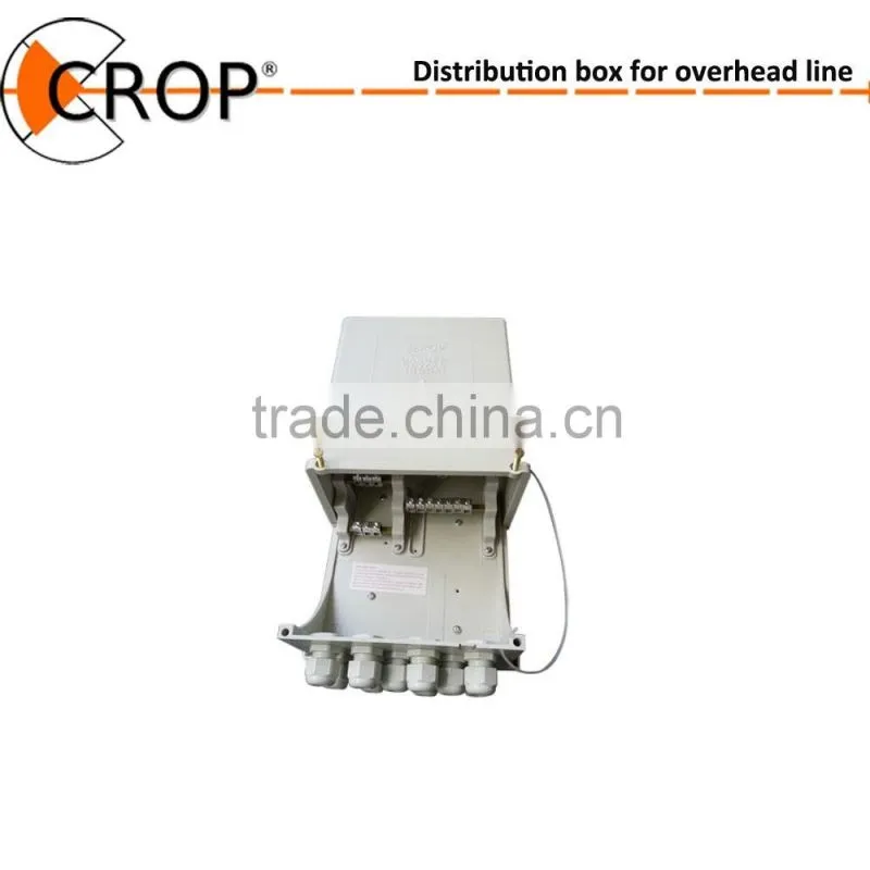 Overhead line plastic distribution box with terminal busbar