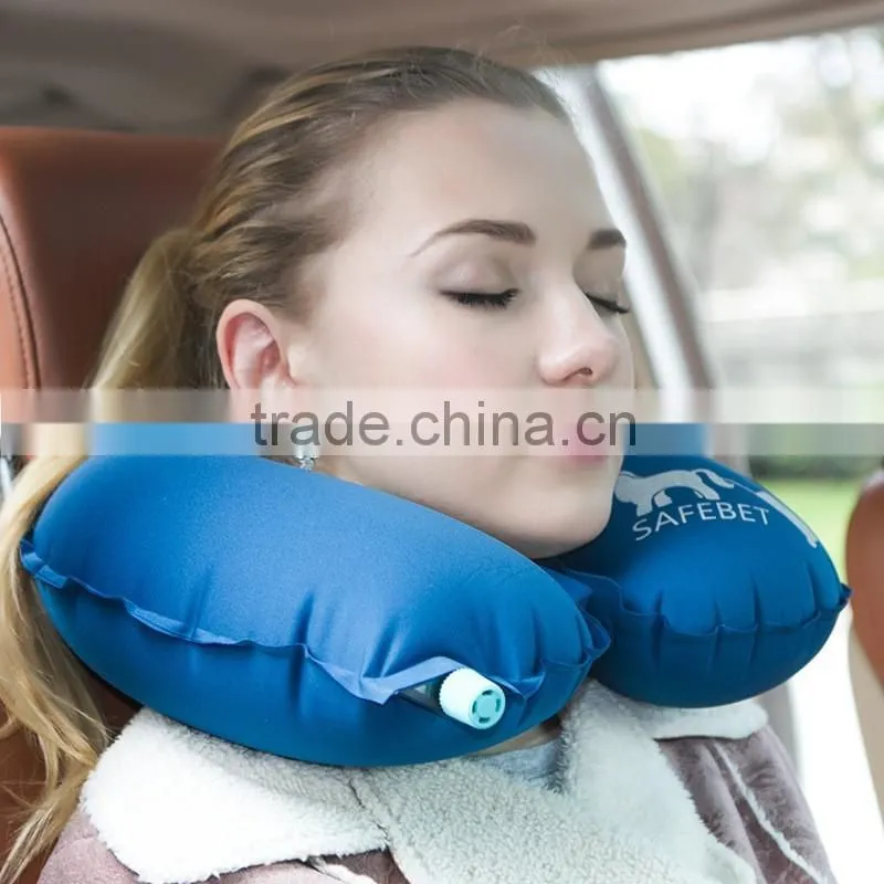 Super soft TPU inflatable travel U shape neck pillow