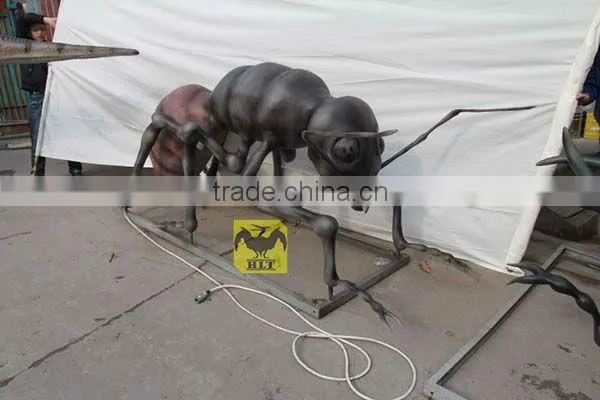 HLT Black fiberglass insect in outdoor exhibition