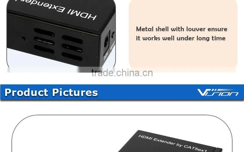 2016 latest factory supply 1080p 1.3a hdmi extender cat5e x1