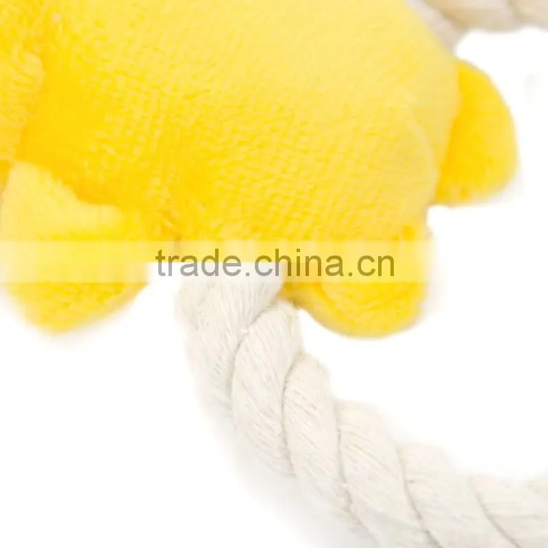Dogs Toys Short Plush Cotton Stuffed Interactive Pet Toys For Cats Scratch Chew Cotton Rope Tug Toys For Small Dogs P1042
