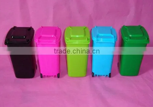 recycled wheelie bin pen pot