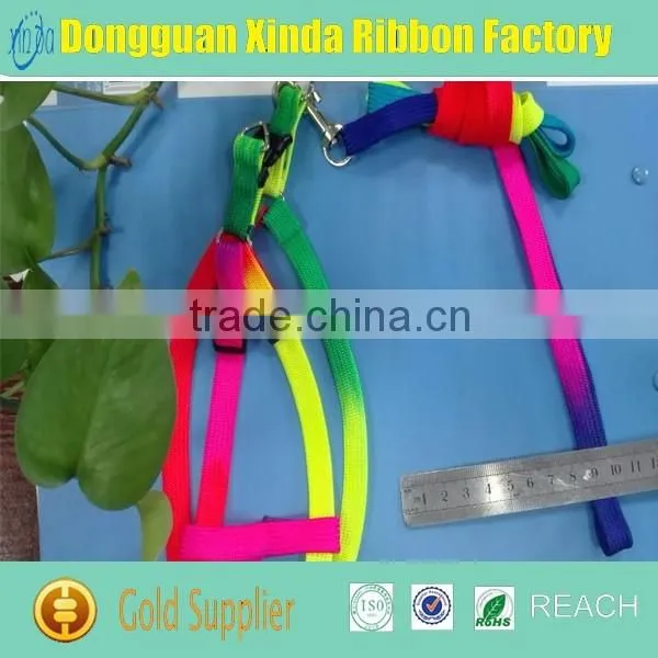 1CM Width Rainbow Dog Leash/Dog Lead Parts /Nylon Dog Leash Material