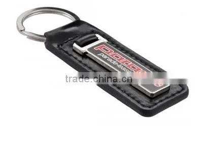 custom leather fob keychain with company logo
