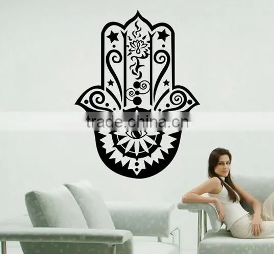 Wall Decal Vinyl Sticker Decals Hamsa Hand Eye Indian Yoga Buddha Fatima Namaste