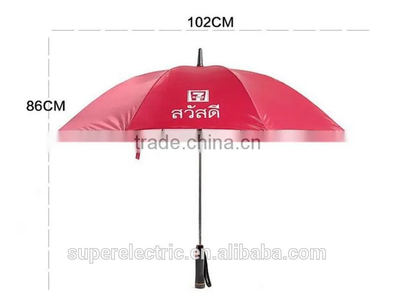 2016 New Products Promotion Multifunction Custom Nylon Sun Proof Umbrella Auto Open Straight Rod Outdoor Sun Umbrella With Fan