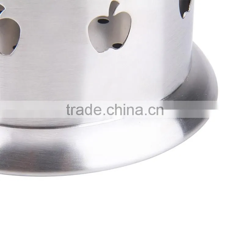 stainless steel chopstick fork & kitchen knife round holder/container