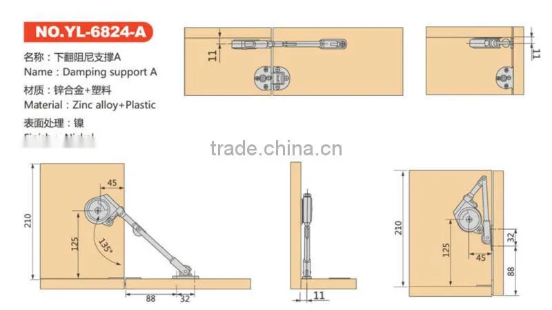 Kitchen Cabinet Cupboard Doors lid stay factory