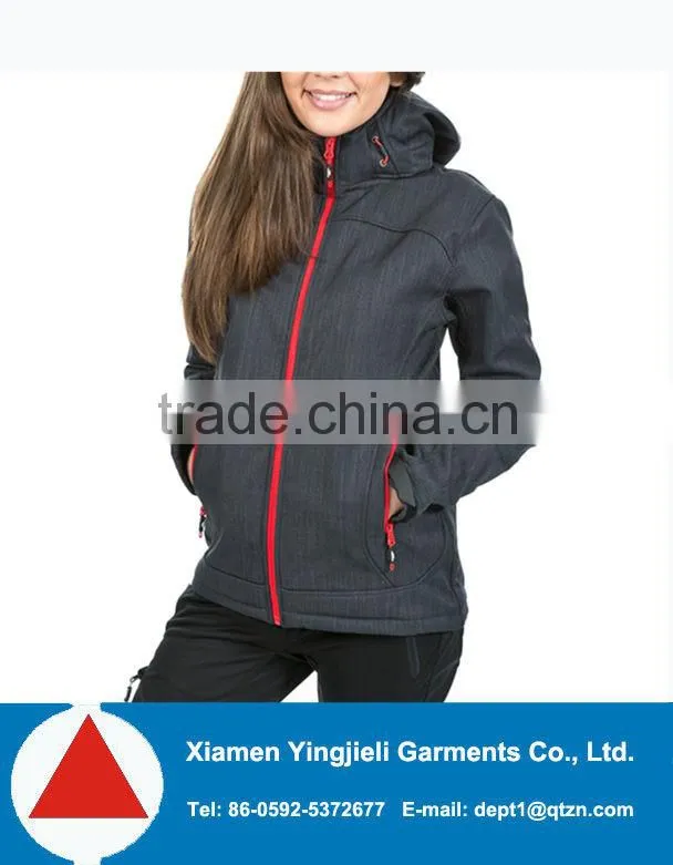 Newest design woman apparel outdoor jacket women softshell jacket