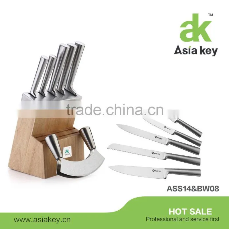 High Quality 7pcs Royalty Line Knife Set With Hollow Handle and Wooden Stand