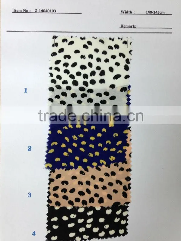 US$ 1/M up Chiffon Print Fabric Textile Stock Stocklot:G-14040103