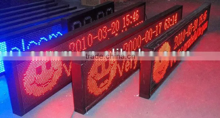 Spain---P10 indoor digital multi-line programmable programmable led moving message display board sign