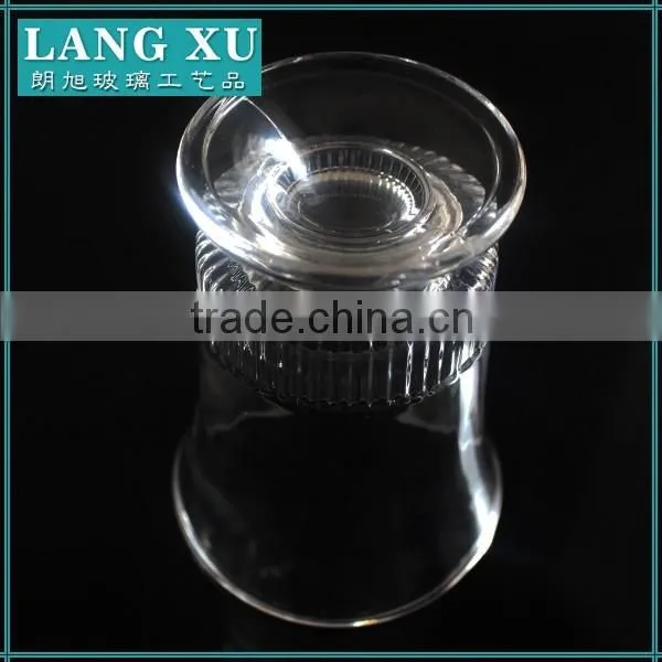 Factory direct machine pressed clear drinking glasses with base