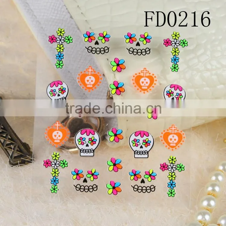 popular 2016 hot sell water decals nail art stickers metallic color nail wraps