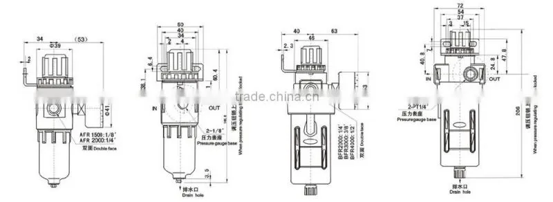 Airtac Style Air Regulator AFR2000