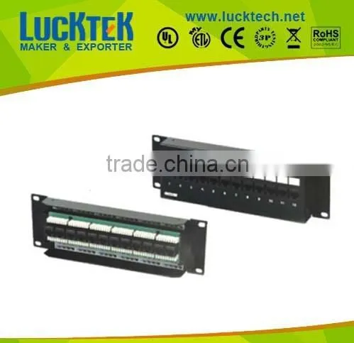 2U wall mounted UTP cat.5e 12ports network patch panel