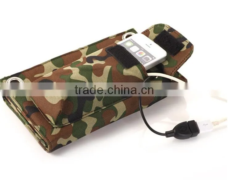 5V 8W Solar USB Panel Battery Power Bank Pack Charger External Solar Power Bank Outdoor Emergency Charger for Tablets PC iPhone