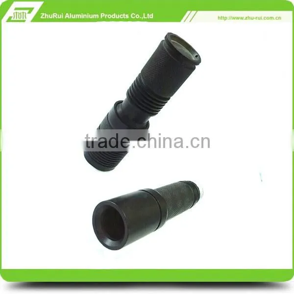 aluminum flashlight torch shell /CNC processing flashlight cover/military flashlight casing