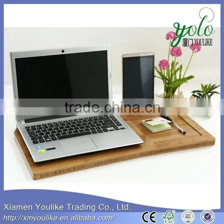 Natural bedroom laptop desk bamboo laptop desk