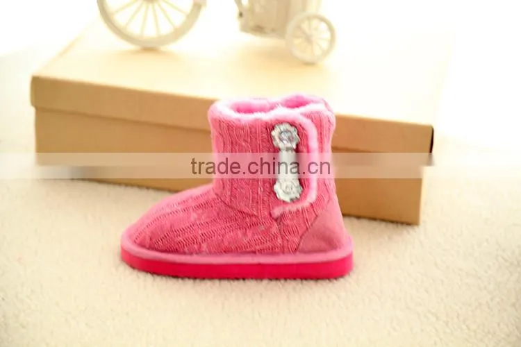 Crochet knitting cheap indoor outdoor pink baby shoes for girls