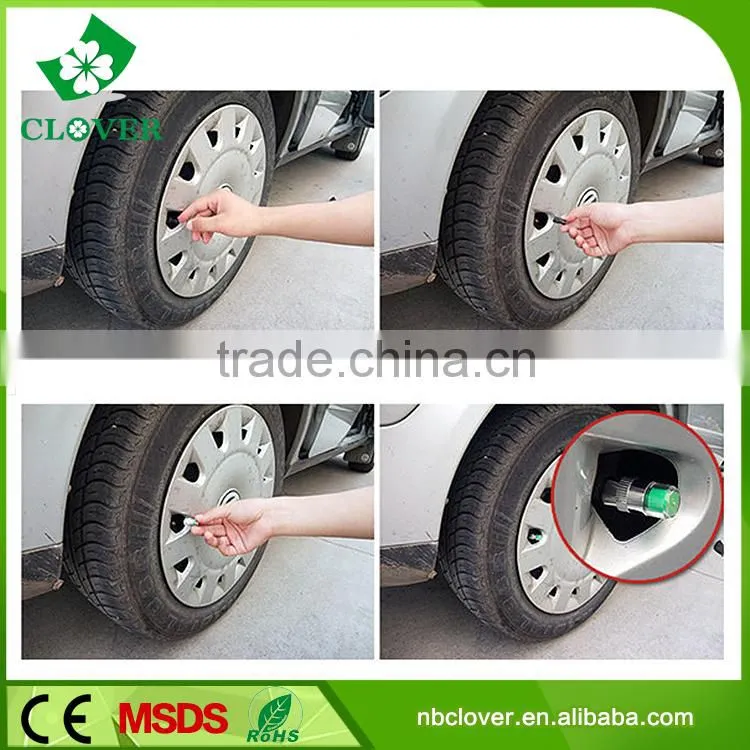 36PSI 2.4 Bar 4Pcs Car Tire Pressure Monitoring Air Alert Chromed Metal Car Tire Valve Caps