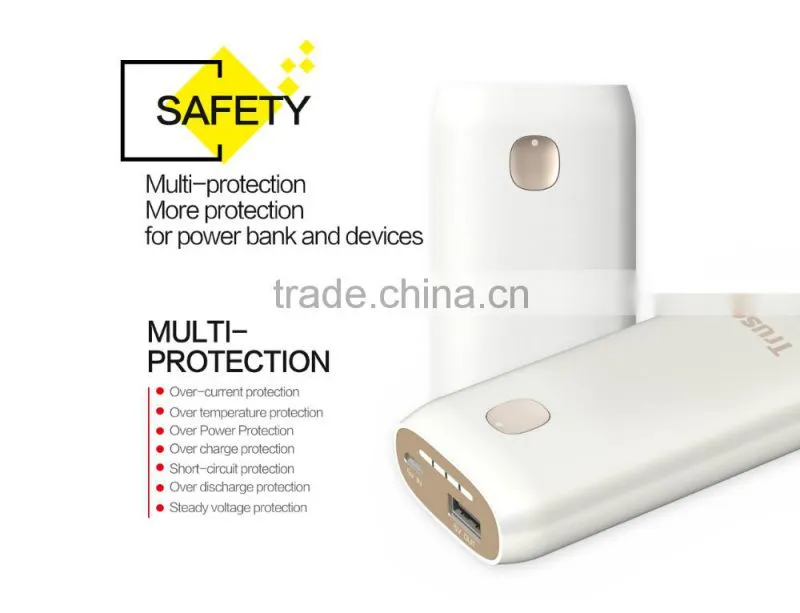 New dual output mobile phone power bank 4400mah/5200mAh for I7