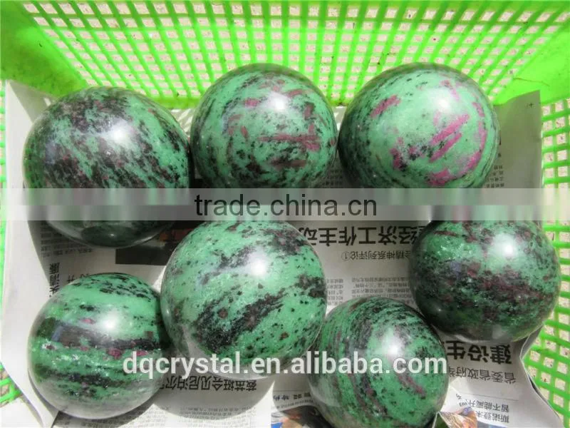2015 Factory direct customed natural ruby zoisite ball sphere