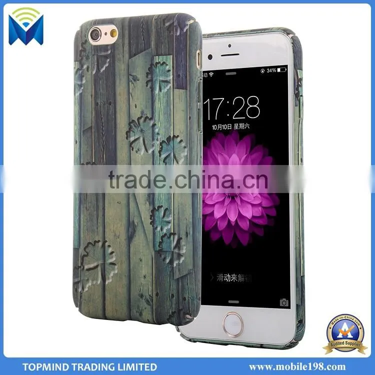 Hot Sale Wooden Pattern PC Back Case Cover for iPhone 6 6S