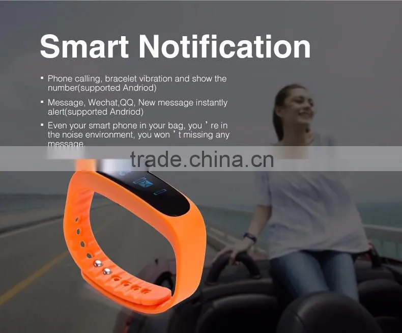 smart sport wristband,smart bracelet E06 bluetooth with OLED Touch Screen Waterproof IP67 bluetooth vibrating bracelet