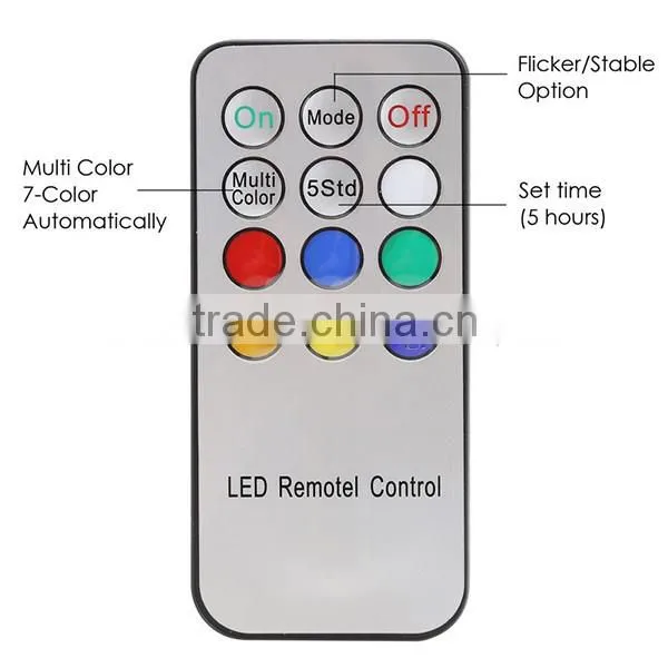 12Pcs/Set RGB Remote Controller Rechargeable LED Tealight Candles for Wedding Birthday Party