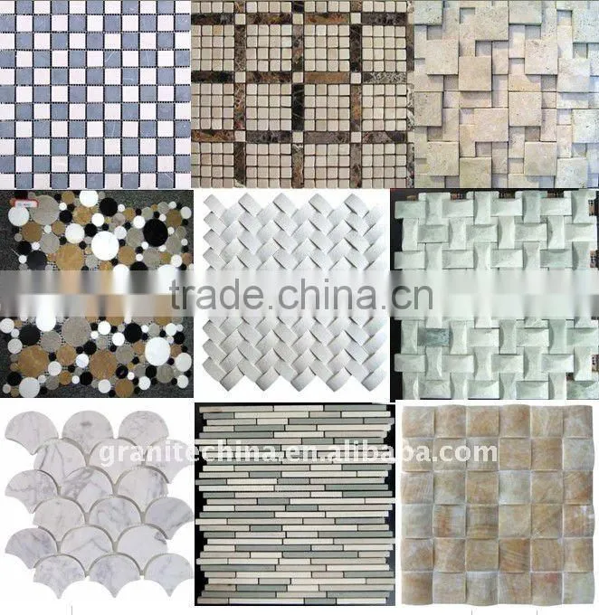 glass mix stone mosaic