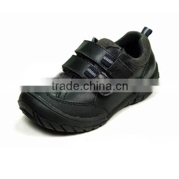 Choozii Custom Logo Manufacturers Designer Children Black Leather Mesh Sport Sneaker School Shoes for Teenage Boys