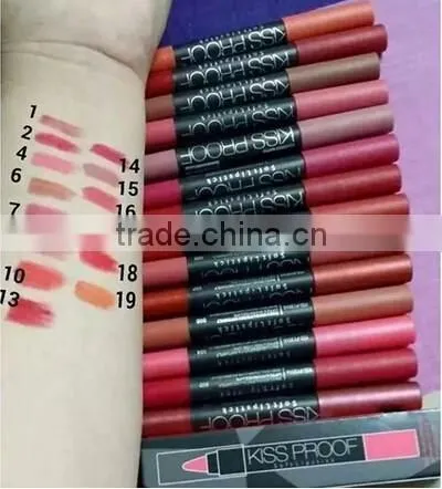 Menow kiss proof 19colors matte waterproof lipstick
