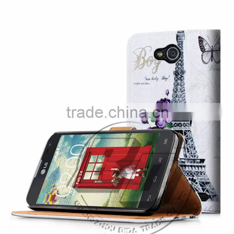 For LG Optimus G Pro 2 High Quality Print Card Holder Flip PU Folio Wallet Leather Case Cover Moible Phone Csae