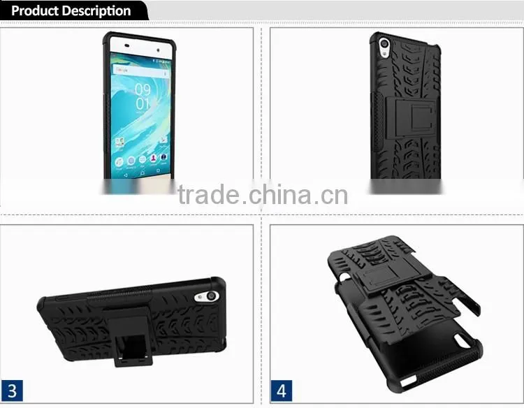 New Products Slim 2 in 1 PC + TPU Hybird Armor Rugged Case Cover for Sony Xperia XA With Stand, for sony xperia xa case