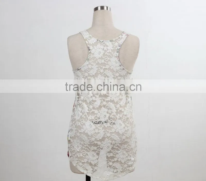 F5S15061 Women Print Vest Fitness
