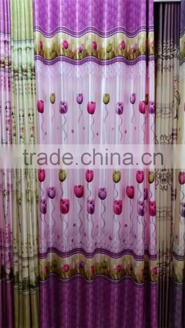 2.80-3.20m Width living room curtains print fabrics ready made curtains