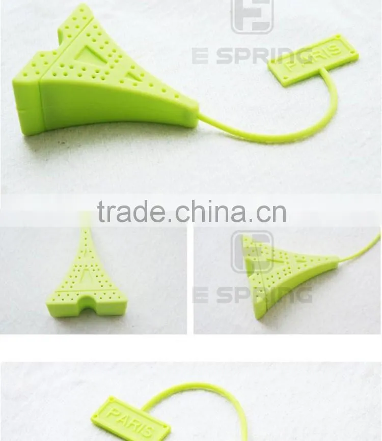 Mini Eiffel Tower design Infuser Filter Spoon Silione Tea Strainer