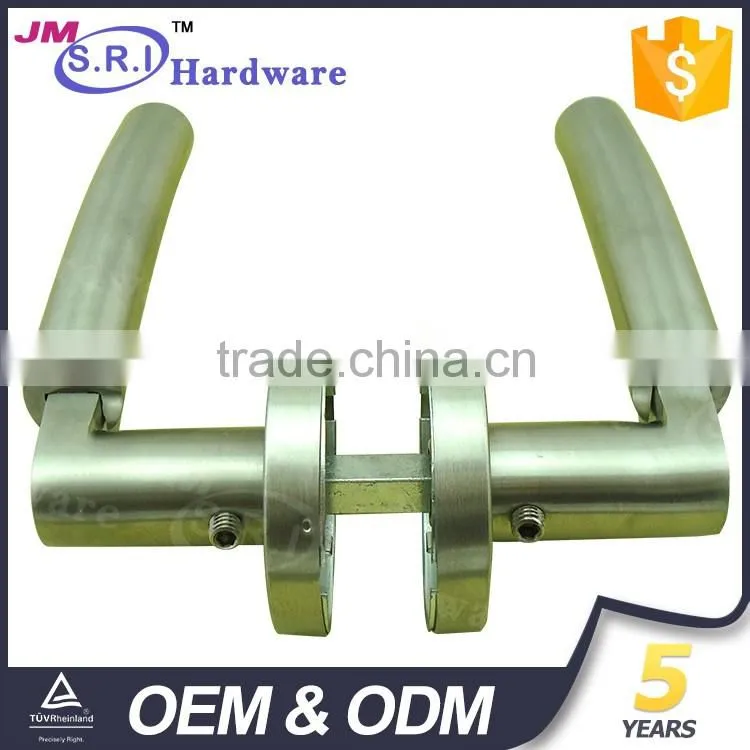 Solid stainless steel wood door handle , wholesale door hanldes , wenzhou door handle