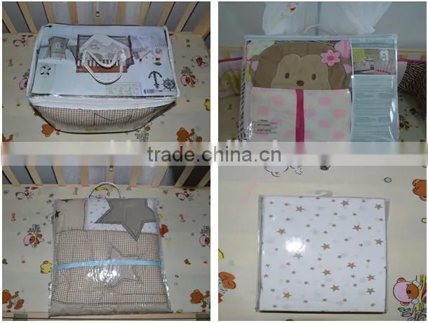 Hi Sprout Embroidery Design Baby Crib Nursery Bedding Set
