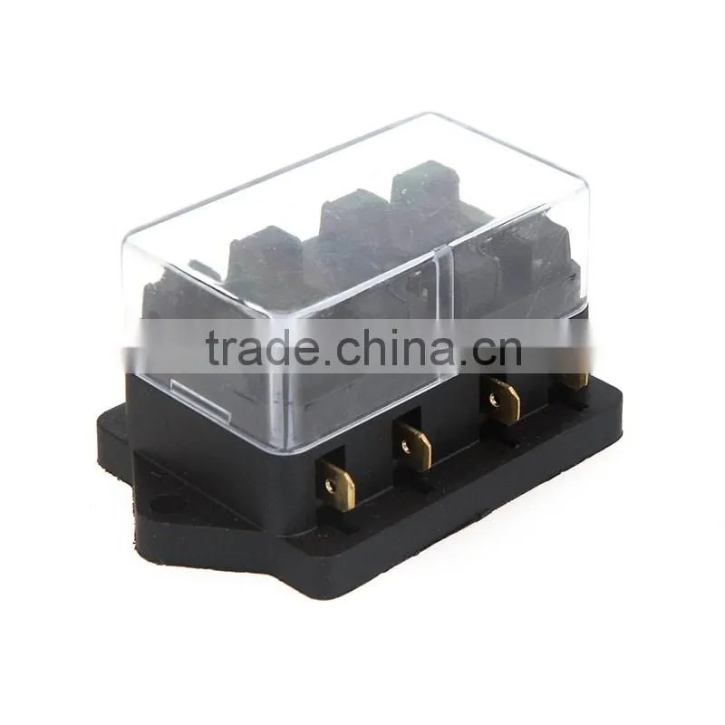 Universal Car Truck Vehicle 4 Way Circuit Automotive Middle-sized Blade Fuse Box Block Holder