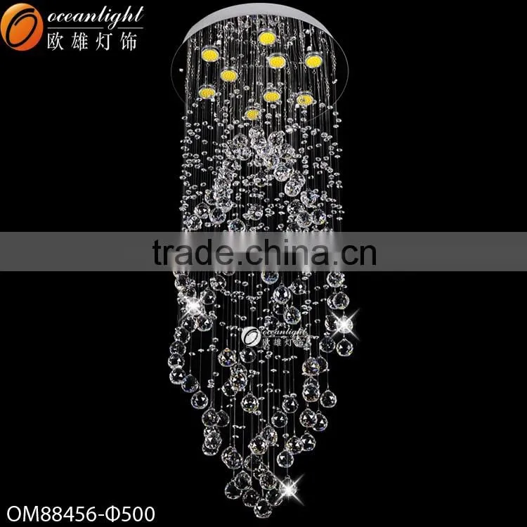 Sprial Cross Crystal Strings Modern Hanging Chandelier Crystal Chandelier OM88586-450W