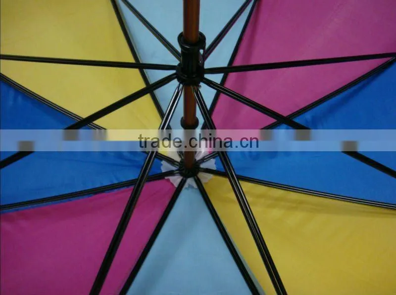 30" durable double layers golf wooden umbrella